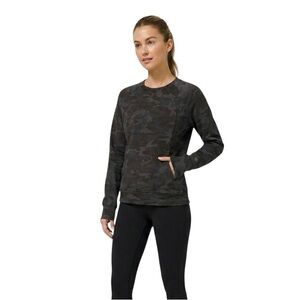 Lululemon Scuba Crew Sweatshirt Sz 6  Heritage 365 Camo Deep Coal Athleisure